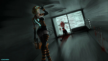 DEAD SPACE sci-fi shooter action futuristic 1deads warrior cyborg robot alien aliens artwork deadspace fighting | | 740426 | UP HD wallpaper