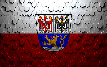 Flag of Erlangen, honeycomb art, Erlangen hexagons flag, Erlangen, 3d hexagons art, Erlangen flag HD wallpaper