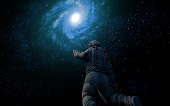 Astronaut, atmosphere, sky HD wallpaper