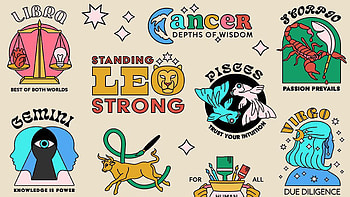 Star sign logos, Delightful designs HD wallpaper