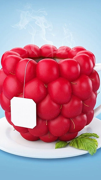 Good Morning, Red Cherries, Cup HD phone wallpaper