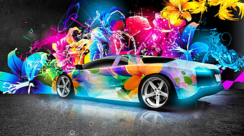 Car,colors, flawors, blue, colors, Car HD wallpaper