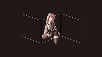 Hu Tao Anime Girl Black Background Genshin Impact HD wallpaper