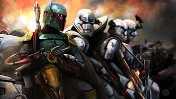 Boba Fett with First Order ERT squad HD wallpaper