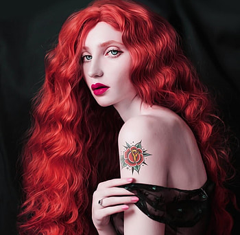 Redhead, girl, fantasy, art, harsh taggar, tattoo HD wallpaper