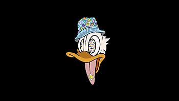 Donald Duck Oled, donald-duck, cartoons, dark, black, oled, artist, artwork, digital-art HD wallpaper