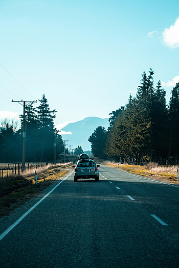 Trees, Subaru, Cars, Road, Car, Journey HD phone wallpaper