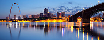 Eads Bridge, St. Louis Skyline HD wallpaper