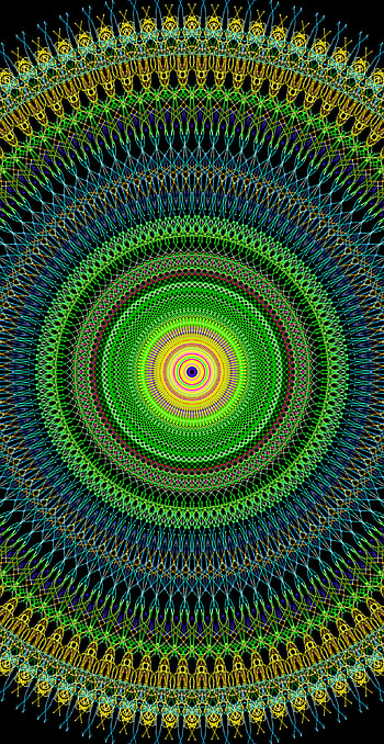Mandala, art, green HD phone wallpaper