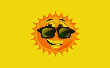 Sun, Vector, Smile, Positive, Glasses, Spectacles HD wallpaper