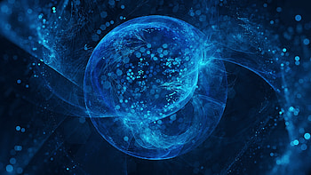 Oceanic bubble, blue, sax shaikh, abstract, fantasy, luminos, bubble HD wallpaper