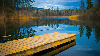 Serene Secluded Fishing Spot - Ultra, dock, lake, tree HD wallpaper