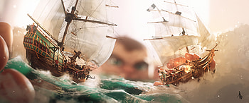of a Majestic Pirate Ship Sailing the Seas, pirate ship, sailing HD wallpaper
