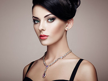 ღ, Hairstyle, Brunette, Portrait, Necklace HD wallpaper