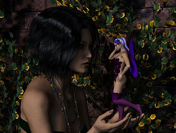 Fairy, beautiful, fantasy, 3d HD wallpaper