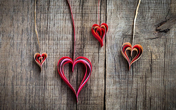 Hearts, origami, mood, wood, love, paper, heart HD wallpaper