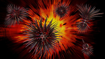 3D, Space, Thorns, Prickles, Balls, Spikes HD wallpaper