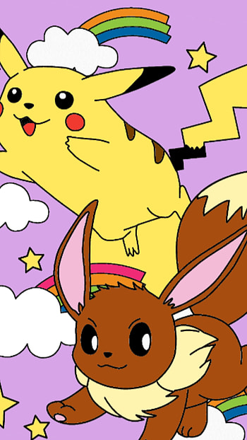 Pokemon, Pikachu, Eevee HD phone wallpaper