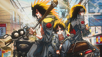 The Uchiha Gang, anime, artist, artwork, digital-art, artstation HD wallpaper
