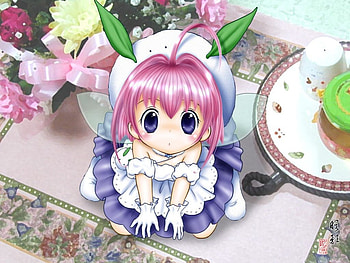 Sugar, dress, nice, chibi, wing, short hair, adorable, female, wings, sweet, girl, little snow sugar fairy, pink hair, kawaii, fairy, anime girl, anime, pretty, lovely HD wallpaper