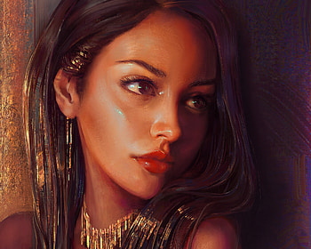 Gaze, fantasy, mandy jurgens, art, portrait, face, girl, dark HD wallpaper