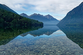 Nature, Trees, Stones, Mountains, Lake, Reflection HD wallpaper