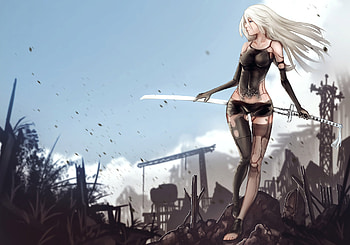 NieR Automata YoRHa Type A No2, nier-automata, 2017-games, games, artwork HD wallpaper