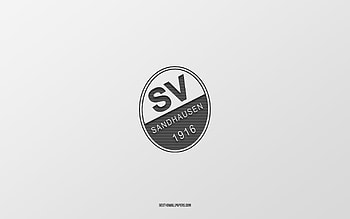 SV Sandhausen, white background, German football team, SV Sandhausen emblem, Bundesliga 2, Germany, football, SV Sandhausen logo HD wallpaper