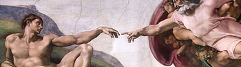 Michelangelo, Adam and Eve, Monitor , Aesthetic HD wallpaper