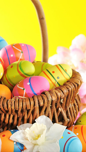 Easter basket beauty, High-definition , Stunning composition, Captivating colors HD phone wallpaper