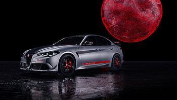 2026 Alfa Romeo Giulia Quadrifoglio Luna Rossa, Sedan, Turbo, V6, car HD wallpaper