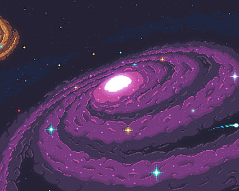 Galaxies Pixel Art Resolution , Artist , , and Background, 1280X1024 Pixels HD wallpaper
