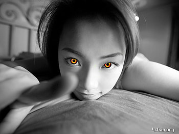 Nice Eyes, eyes, eye, oriental, orange HD wallpaper