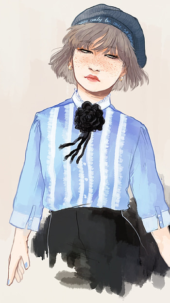 Bts Army Girl, Suga, Girl Sketch HD phone wallpaper