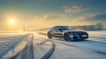 Audi RS7, winter HD wallpaper