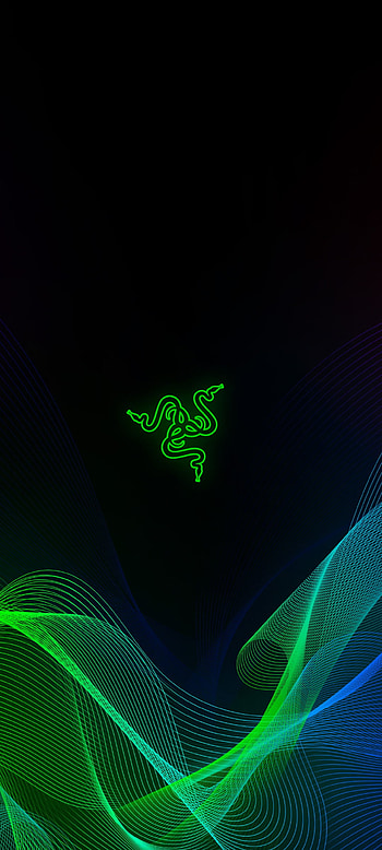 Razer Stock Original, gaming, green, pattern, technology, glowing, , design, logo, company, , glow HD phone wallpaper