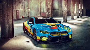BMW M8 GTE, front, sports car HD wallpaper