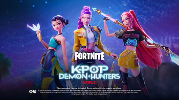 Fortnite: K-Pop Demon Hunters — Rumi, Mira & Zoey, Fortnite, KPop Demon Hunters, Rumi (KPop Demon Hunters), Mira (KPop Demon Hunters), Zoey (KPop Demon Hunters) HD wallpaper
