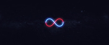 Infinity , Dark night sky, Illuminated black, Stars HD wallpaper