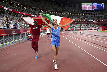 Mutaz Barshim and Gianmarco Tamberi, High Jump HD wallpaper