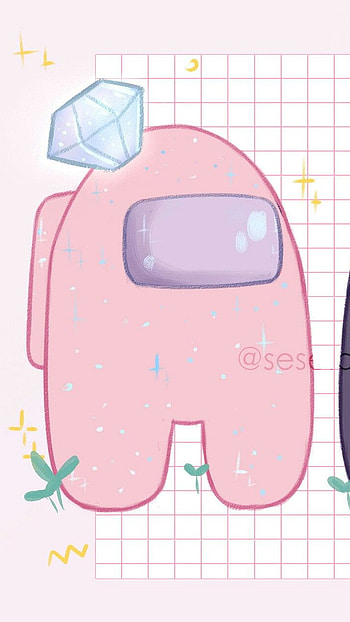 among us, pink HD phone wallpaper