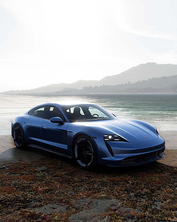 Porsche, automotive lighting, sky, Taycan, Porsche Taycan, Forza horizon 5 HD phone wallpaper