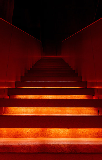 Dark, Miscellanea, Miscellaneous, Backlight, Illumination, Stairs, Ladder, Steps HD phone wallpaper