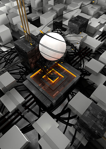 3D, Confused, Intricate, Volume, Volumetric, Sphere, Cuba HD phone wallpaper