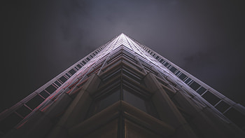 Cities, Night, Architecture, Facade, Bottom View HD wallpaper