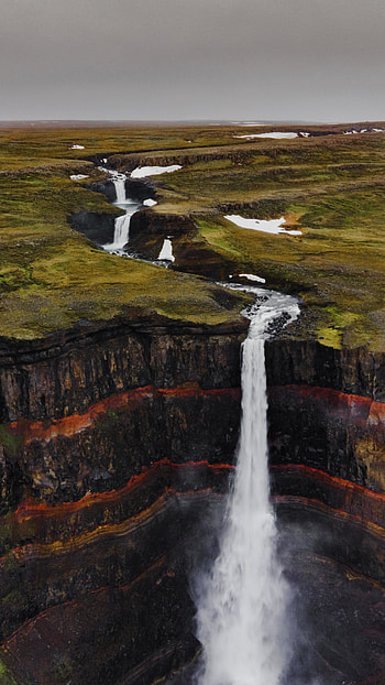 River, waterfall, landscape HD phone wallpaper