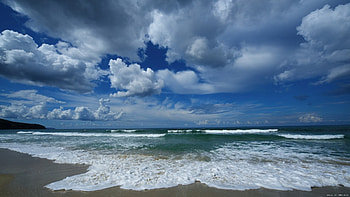 Landscape, Sky, Sea, Clouds, Waves HD wallpaper