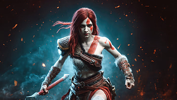 Female Kratos God Of War Concept Art, god-of-war, kratos, games, artist, artwork, digital-art, artstation, video-games HD wallpaper