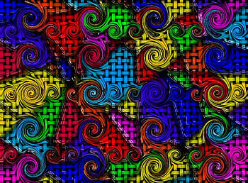 TOPOGRAPHY WEAVE CURLS, WEAVE, CURLS, COLOURS, RAINBOW HD wallpaper