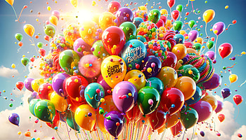 Vibrant Happy Birtay Balloon Celebration, birtay, Happy Birtay, birtay balloon, balloon, celebration HD wallpaper